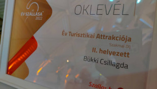Rangos szakmai díjjal jutalmazták a Bükki Csillagdát